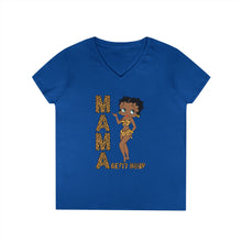 Load image into Gallery viewer, Betty Boop Womens V-neck Shirt, Leopard Print Mama Shirt, Mom Shirt, Betty Boop Design Shirt Gift for Her, Betty Boop Shirt, Animal Print