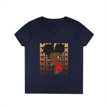 Load image into Gallery viewer, Melanin Shirt, Black Betty Boop Shirt, Cute Black Girl Art Vneck Shirt, Betty Boop Design Vneck T-shirt, Birthday Gift For Her, Casual Top