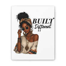Load image into Gallery viewer, Built Different Women Portrait Wall Art, Black Girl Boho Home Decor Aesthetic Boho Womens Bedroom Decor, Motivational Wall Art Birthday Gift