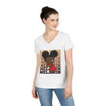 Load image into Gallery viewer, Melanin Shirt, Black Betty Boop Shirt, Cute Black Girl Art Vneck Shirt, Betty Boop Design Vneck T-shirt, Birthday Gift For Her, Casual Top