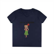 Load image into Gallery viewer, Cute Betty Boop Hawaiian Shirt, Hawaii Shirt, Beach Shirt, Hawaii Beach Christmas Gift, Aloha Vacation Shirt, Betty Boop Shirt, Womens Vneck