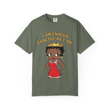 Load image into Gallery viewer, I am enough exactly as I am Shirt, Betty Boop Valentine Women Graphic Shirt, Words of Affirmation T-shirt, Black Queen Shirt Valentines Gift