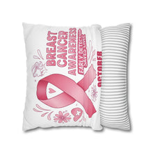 Load image into Gallery viewer, Breast Cancer Awareness Pillowcase, Cancer Survivor Gift, Christmas Throw Pillow Cover, Cancer Ribbon Design, Cancer Support Pillow Case