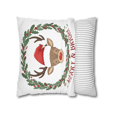 Load image into Gallery viewer, Christmas Theme Pillowcase, Christmas Design Pillow Cover, Christmas Deer, Home Decor Christmas Gift, Cute Living Room Christmas Accent