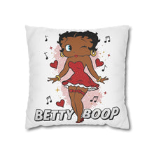 Load image into Gallery viewer, Betty Boop Pillowcase, Music Lover Gift, Cartoon Home Decor Throw Pillow, Christmas Cusion Cover, Living Room Accent, Spun Polyester Square