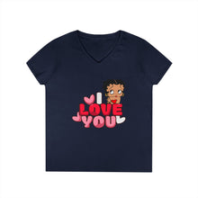 Load image into Gallery viewer, I Love You Betty Boop Shirt, Cute Betty Boop Shirt, I Love You Tshirt, Mothers Day T-Shirt, Betty Boop Womens V-Neck, Betty Boop Design