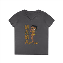 Load image into Gallery viewer, Betty Boop Womens V-neck Shirt, Leopard Print Mama Shirt, Mom Shirt, Betty Boop Design Shirt Gift for Her, Betty Boop Shirt, Animal Print