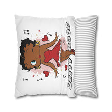 Load image into Gallery viewer, Betty Boop Pillowcase, Music Lover Gift, Cartoon Home Decor Throw Pillow, Christmas Cusion Cover, Living Room Accent, Spun Polyester Square