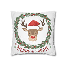 Load image into Gallery viewer, Christmas Theme Pillowcase, Christmas Design Pillow Cover, Christmas Deer, Home Decor Christmas Gift, Cute Living Room Christmas Accent
