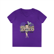 Load image into Gallery viewer, 2026 New Year Vneck Shirt, Betty Boop New Year Shirt, Tshirt For New Year's Eve, New Year 2026 Shirt, Cute Christmas Gift, Holiday Gift