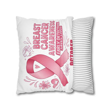 Load image into Gallery viewer, Breast Cancer Awareness Pillowcase, Cancer Survivor Gift, Christmas Throw Pillow Cover, Cancer Ribbon Design, Cancer Support Pillow Case