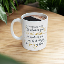 Load image into Gallery viewer, Bible Verse Scripture Quote Mug | 1 Corinthians Encouragement Ceramic Mug