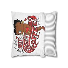 Load image into Gallery viewer, But First Coffee Pillow Cover, Betty Boop Design Pillowcase, Living Room Throw Pillow Christmas Gift For Coffee Lover Gift Housewarming Gift