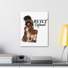 Load image into Gallery viewer, Built Different Women Portrait Wall Art, Black Girl Boho Home Decor Aesthetic Boho Womens Bedroom Decor, Motivational Wall Art Birthday Gift