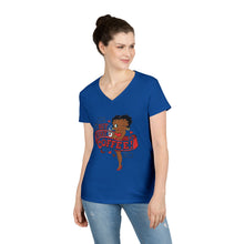 Load image into Gallery viewer, But First Coffee Shirt, Betty Boop Shirt, Coffee Lover Shirt, Betty Boop Design Womens Vneck, Cute Christmas Shirt Gift For Holiday Season