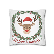 Load image into Gallery viewer, Christmas Theme Pillowcase, Christmas Design Pillow Cover, Christmas Deer, Home Decor Christmas Gift, Cute Living Room Christmas Accent