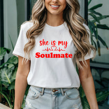 Load image into Gallery viewer, Soulmate Shirt, Lifeline TShirt, Couple Tshirt, Valentine Shirt, Valentines Tshirt, Valentine Gift, Couple Gifts, Bride Shirt, Groom Shirt