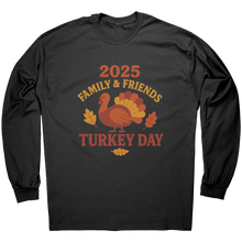 Load image into Gallery viewer, 2025_Family_and_Friends_Turkey_Day_Shirt_Black_Mockup.png