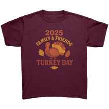 Load image into Gallery viewer, 2025_Family_and_Friends_Turkey_Day_Shirt_Maroon_Mockup.png