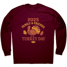 Load image into Gallery viewer, 2025_Family_and_Friends_Turkey_Day_Shirt_Maroon_Mockup.png