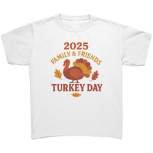 Load image into Gallery viewer, 2025_Family_and_Friends_Turkey_Day_Shirt_White_Mockup.png