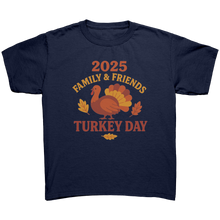 Load image into Gallery viewer, 2025_Family_and_Friends_Turkey_Day_Youth_Navy_Mockup.png