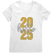 Load image into Gallery viewer, 2025 New Year Shirt, Hello 2025 Vneck, New Year Vneck, New Year Tshirt, New Year 2025 Family Shirt, Christmas Shirt, Christmas Gift For Her