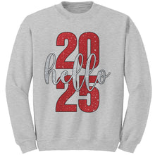 Load image into Gallery viewer, 2025 New Year Sweatshirt, Hello 2025 Sweatshirt, New Year Gift, New Year 2025 Family Sweatshirt, Christmas Sweatshirt Christmas Gift For Her
