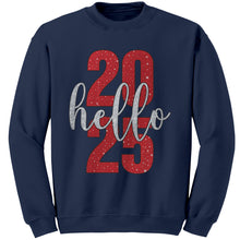 Load image into Gallery viewer, 2025 New Year Sweatshirt, Hello 2025 Sweatshirt, New Year Gift, New Year 2025 Family Sweatshirt, Christmas Sweatshirt Christmas Gift For Her