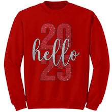 Load image into Gallery viewer, 2025 New Year Sweatshirt, Hello 2025 Sweatshirt, New Year Gift, New Year 2025 Family Sweatshirt, Christmas Sweatshirt Christmas Gift For Her