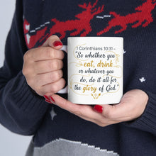 Load image into Gallery viewer, Bible Verse Scripture Quote Mug | 1 Corinthians Encouragement Ceramic Mug