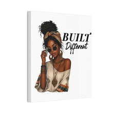 Load image into Gallery viewer, Built Different Women Portrait Wall Art, Black Girl Boho Home Decor Aesthetic Boho Womens Bedroom Decor, Motivational Wall Art Birthday Gift