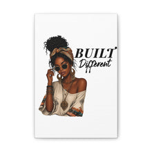 Load image into Gallery viewer, Built Different Women Portrait Wall Art, Black Girl Boho Home Decor Aesthetic Boho Womens Bedroom Decor, Motivational Wall Art Birthday Gift