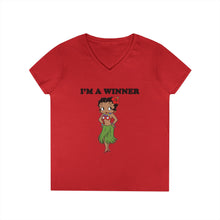Load image into Gallery viewer, Cute Betty Boop Hawaiian Shirt, Hawaii Shirt, Beach Shirt, Hawaii Beach Christmas Gift, Aloha Vacation Shirt, Betty Boop Shirt, Womens Vneck