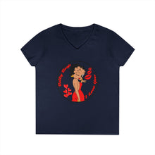 Load image into Gallery viewer, Betty Boop Shirt, Cute Betty Boop Tshirt, I Love Shirt, Betty Boop Design Womens V-Neck, Birthday Gift For Her, Womens Clothing, Streetwear