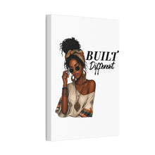 Load image into Gallery viewer, Built Different Women Portrait Wall Art, Black Girl Boho Home Decor Aesthetic Boho Womens Bedroom Decor, Motivational Wall Art Birthday Gift