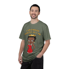 Load image into Gallery viewer, I am enough exactly as I am Shirt, Betty Boop Valentine Women Graphic Shirt, Words of Affirmation T-shirt, Black Queen Shirt Valentines Gift