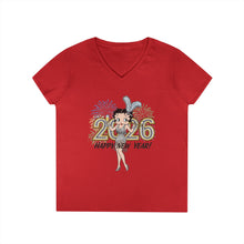 Load image into Gallery viewer, 2026 New Year Vneck Shirt, Betty Boop New Year Shirt, Tshirt For New Year's Eve, New Year 2026 Shirt, Cute Christmas Gift, Holiday Gift