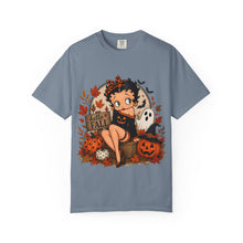 Load image into Gallery viewer, Hello Fall Shirt, Cute Betty Boop Halloween Fall Shirt, Comfort Colors Ghost Graphic Tee, Trick or Treat Outfit Ideas for Halloween Party