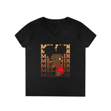 Load image into Gallery viewer, Melanin Shirt, Black Betty Boop Shirt, Cute Black Girl Art Vneck Shirt, Betty Boop Design Vneck T-shirt, Birthday Gift For Her, Casual Top