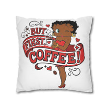 Load image into Gallery viewer, But First Coffee Pillow Cover, Betty Boop Design Pillowcase, Living Room Throw Pillow Christmas Gift For Coffee Lover Gift Housewarming Gift