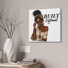 Load image into Gallery viewer, Built Different Women Portrait Wall Art, Black Girl Boho Home Decor Aesthetic Boho Womens Bedroom Decor, Motivational Wall Art Birthday Gift