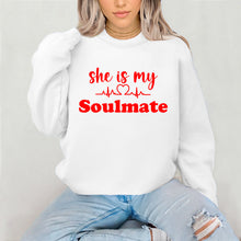 Load image into Gallery viewer, Soulmate Sweatshirt, Lifeline Sweatshirt, Valentine Sweatshirt, Valentines Gift, Couple Gifts, Matching Sweatshirt, Groom Bride Sweatshirt
