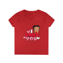 Load image into Gallery viewer, I Love You Betty Boop Shirt, Cute Betty Boop Shirt, I Love You Tshirt, Mothers Day T-Shirt, Betty Boop Womens V-Neck, Betty Boop Design