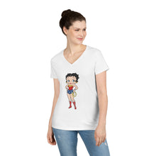 Load image into Gallery viewer, Betty Boop Shirt, Cartoon Womens Vneck, Super Hero Shirt, Wonder Woman Shirt, Christmas Gift For Her, Betty Boop Design Shirt For Holiday