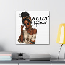 Load image into Gallery viewer, Built Different Women Portrait Wall Art, Black Girl Boho Home Decor Aesthetic Boho Womens Bedroom Decor, Motivational Wall Art Birthday Gift
