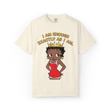 Load image into Gallery viewer, I am enough exactly as I am Shirt, Betty Boop Valentine Women Graphic Shirt, Words of Affirmation T-shirt, Black Queen Shirt Valentines Gift