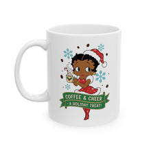 Load image into Gallery viewer, Betty Boop Design Mug, Holiday Mug, Coffee Lover Mug, Betty Boop Coffee Mug, Christmas Mug, Christmas Party Gift, Cartoon Print Ceramic Mug