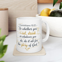 Load image into Gallery viewer, Bible Verse Scripture Quote Mug | 1 Corinthians Encouragement Ceramic Mug