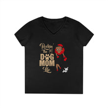 Load image into Gallery viewer, Rocking The Dog Mom Life Shirt, Mom Womens Vneck Tshirt, Betty Boop Design Tshirt, Dog Mom Shirt, Gift For Dog Lover Shirt, Mothers Day Gift